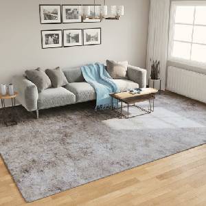vidaXL Перящ се килим, сив, 400x300 см (136633)