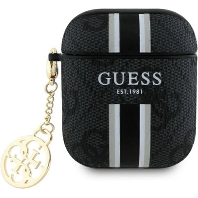 GUESS GUA2P4RPSK AirPods 1/2 покритие черен/черен 4G Charm Printed Stripes (3666339311063)