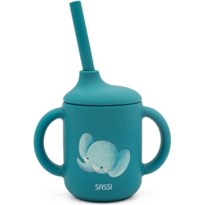 Sassi Силиконова чаша със сламка Sassi - Слонче (SSSI0771)