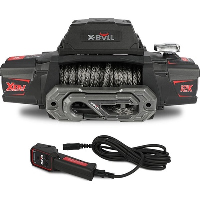 Elektrický offroad naviják 5,4t 12V syntetické lano 25m X-BULL HRW12000TT