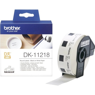 Brother DK-11218 etikety v roli Ø 24 mm papier biela 1000 ks trvalé DK11218 univerzálne etikety; DK11218