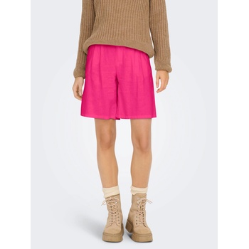 ONLY Тъмнорозови дамски ленени шорти ONLY Caro ONLY | Rozov | ЖЕНИ | S