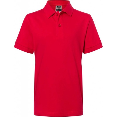 James & Nicholson JN 70K detská piqué polokošeľa Red