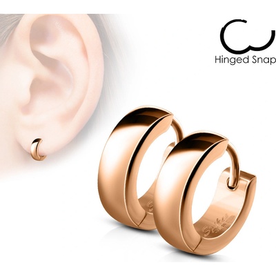 Steel Edge náušnice z chirurgickej ocele 2003 Rose gold
