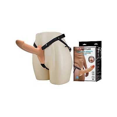 Pretty Love Landon Harness Briefs Flesh dutý strap on dildo – Zboží Dáma