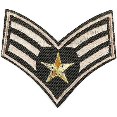 Nažehlovačka army, malé, 2 zelená khaki