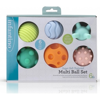 Infantino Míčky s texturami Super Soft 6 ks