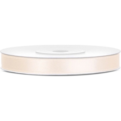 Partydeco stuha saténová 6mm/25m světle krémová – Sleviste.cz