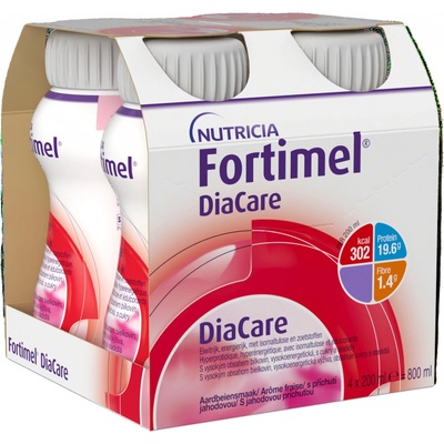 FORTIMEL DIACARE S PŘÍCHUTÍ JAHODOVOU POR SOL 4X200ML