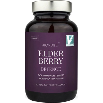 Nordbo Elderberry Defence Extrakt z černého bezu s vit. C a zinkem 60 kapslí