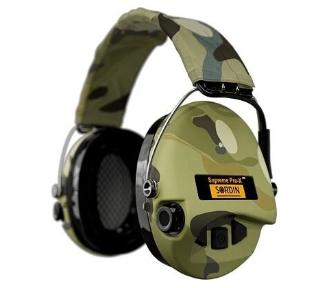 Sluchátka MSA Sordin Supreme Pro X Led elektronická s gelovými polštářky multicam