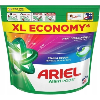 Ariel Allin1 Pods Color prací kapsle na barevné prádlo 38 PD