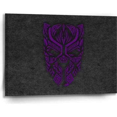 Sablio Obraz BLACK PANTHER wakanda forever Fialový - 90x60 cm
