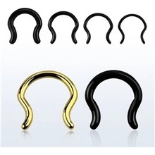 Piercingate piercing kroužek septum PKR00117 černá