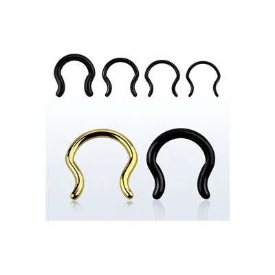 Piercingate piercing kroužek septum PKR00117 černá
