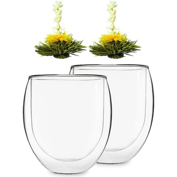 Image 1 of Feelino Комплект за лед 2, чаши за чай, комплект от 2 чаши, 320 мл, висококачествено боросиликатно стъкло, подходящи за миене в съдомиялна машина (YBXUENAWVB) (YBXUENAWVB)