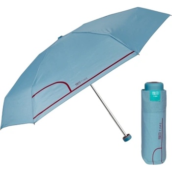 Дамски неавтоматичен мини чадър Perletti Time 26239, тюркоаз