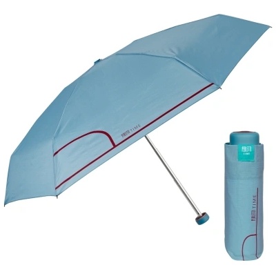 Дамски неавтоматичен мини чадър Perletti Time 26239, тюркоаз