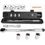 Bigstren Ключ динамометричен 1/2", 28-210Nm, BIGSTREN, с удължител и вложки 17, 19, 21 мм (UNI-07886)