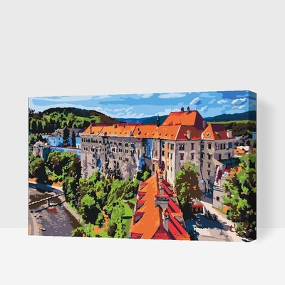Painting Queens Český Krumlov 2 80 x 120 cm vypnuté plátno na rám PBN/CESKYKRUMLOV2/80X120/W