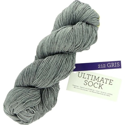 Malabrigo Ultimate Sock Gris 212 melirovaná modro sivá