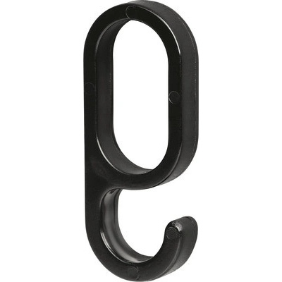 Walteco Háček na šatní oválnou tyč, černý 4 ks 60003 – Zboží Mobilmania