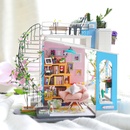ROBOTIME miniaturní domeček - Podkrovní byt s terasou LED DIY 1:24