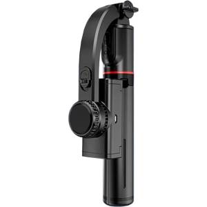 Techsuit Стабилизиран селфи стик със статив, 70 см - (l19) - черен