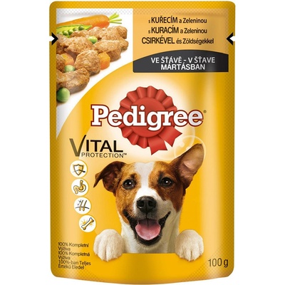 Pedigree Adult s kuracím mäsom a zeleninou v šťave 100 g