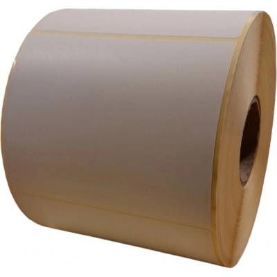 Papierová Etiketa 100 mm x 80 mm, Pololesklý papier, Biela, Dutinka 25 mm, 1000 ks/kotúč, Permanentné lepidlo
