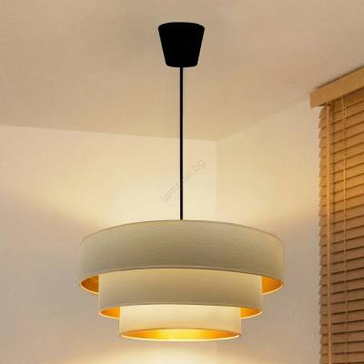 Brilagi - Пендел на кабел LUNETA 1xE27/60W/230V Ø 40 см кремав/златист (BG4127)