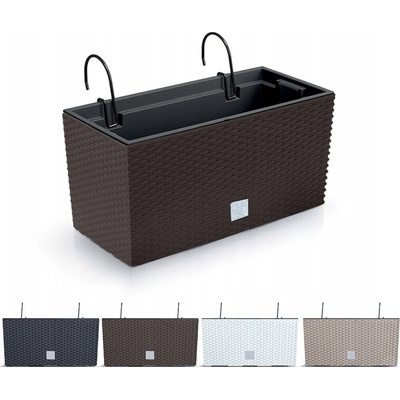 Prosperplast Truhlík RATO CASE W s háky a vkladem hnědý 39,5 x 18,5 x 19,5cm