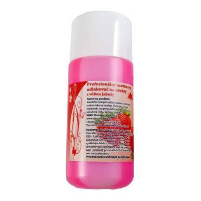 Divine cosmetics RA125 odlakovač na nehty s acetonem Jahoda 125 ml