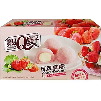 Qmochi Японски бисквити Qmochi с вкус на ягода 80гр