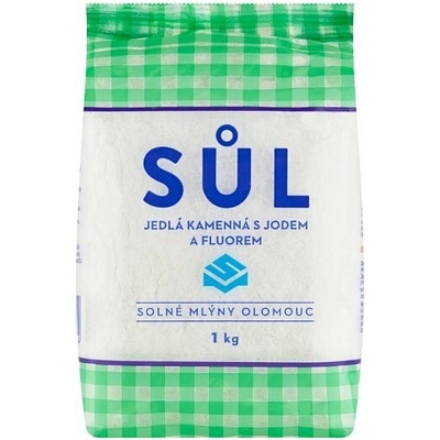 Soľné Mlýny Kamenná jedlá Soľ jódovaná s fluórom 1 kg
