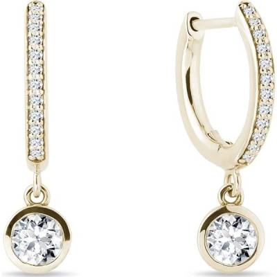 Klenota s bezel diamanty ve žlutém zlatě k0774033