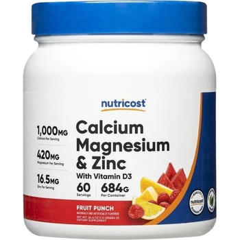 Nutricost Calcium, Magnesium & Zinc with Vitamin D3 [325 грама] Плодов Пунш