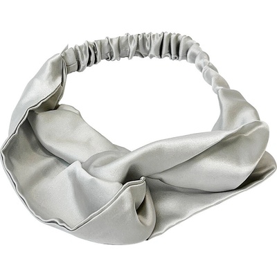 Lucaso Finata Hodvábna čelenka do vlasov - Silver Gray