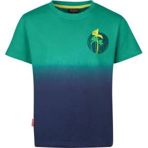 TROLLKIDS Детска тениска Trollkids Kid's Yttersand Beach T T-shirt - Pepper Green / Mystic Blue - размер 128 (EU) (704-4655-0115)