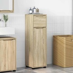 vidaXL Шкаф за баня Сонома дъб 30, 5 x 30 x 101 см Инженерна дървесина (888739)