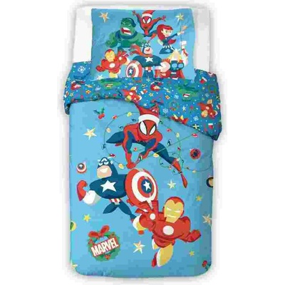 Carbotex bavlna obliečky Avengers Vianočná Jazda 140x200 70x90
