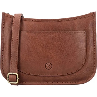 Hnedá kožená crossbody kabelka „Francesca“