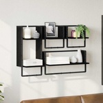 vidaXL Комплект стенни рафтове 4 бр. Черния дъб 65 x 25 x 30 cm (882846)