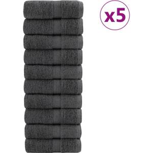 vidaXL Премиум кърпи за пране SOLUND 50 бр. Антрацит 30x30 см 600 г/м2 (137151)