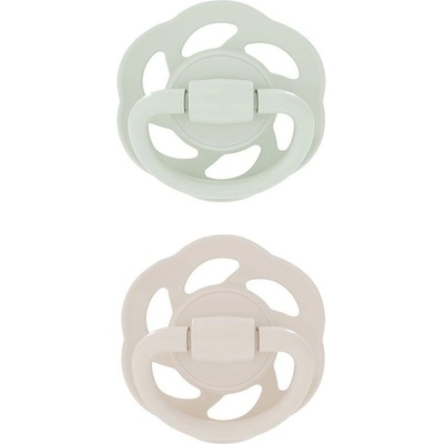 NIP Каучукова залъгалка NIP Green - Cherry, мента и бежова, 0-2 м, 2 броя (24000821910287)