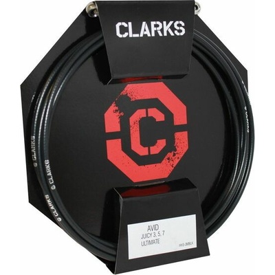 Hydraulický brzdový kabel Clarks Clark Avid SRAM (Elixir, CR, XX, XO) s špičkami přední zadní 3000mm černá