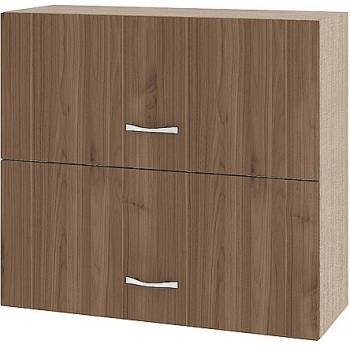 ИРИМ Горен шкаф с две хоризонтални врати Сити МО-12 мока / орех адмирал 80 см