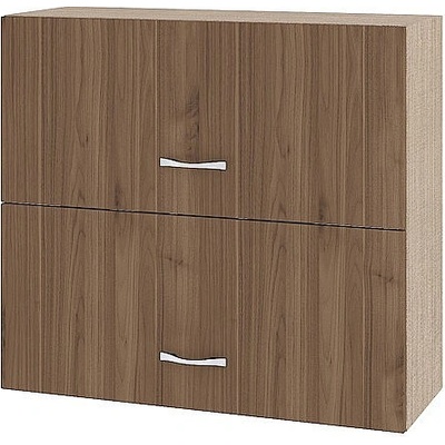 ИРИМ Горен шкаф с две хоризонтални врати Сити МО-12 мока / орех адмирал 80 см