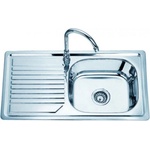  Кухненска мивка ICK 8244 L, алпака, лява, със сифон, 81x43.5см (8244 L) Мивка за вграждане