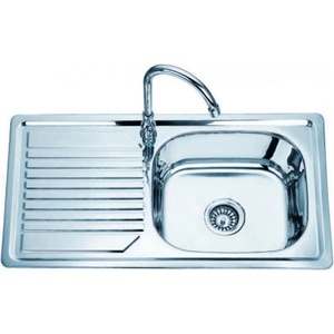  Кухненска мивка ICK 8244 L, алпака, лява, със сифон, 81x43.5см (8244 L) Мивка за вграждане